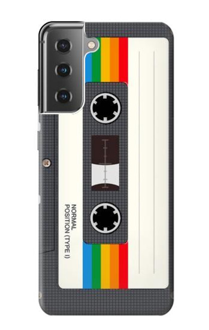 S4023 Vintage Rainbow Compact Cassette Hülle Schutzhülle Taschen für Samsung Galaxy S21 Plus 5G, Galaxy S21+ 5G