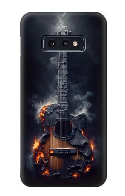 S3972 Burned Acoustic Guitar Graphic Hülle Schutzhülle Taschen für Samsung Galaxy S10e