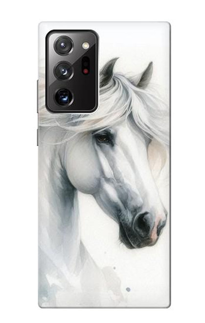 S4025 White Horse Painting Hülle Schutzhülle Taschen für Samsung Galaxy Note 20 Ultra, Ultra 5G