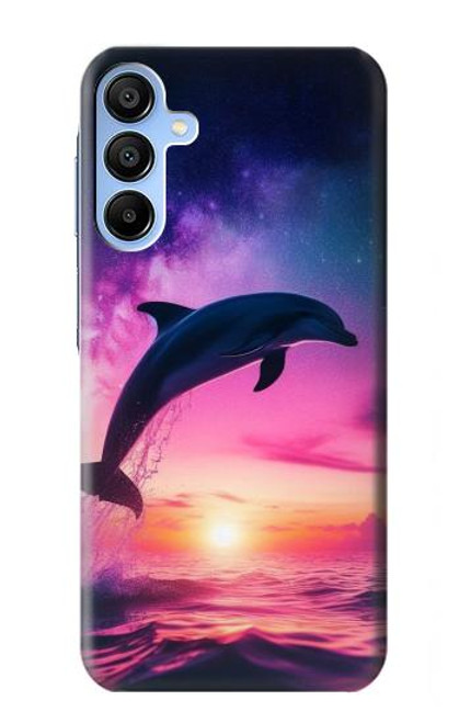 S3980 Dolphin Sunset Milky Way Hülle Schutzhülle Taschen für Samsung Galaxy A15 5G