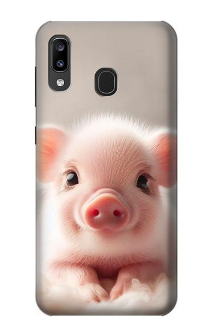 S3979 Cute Baby Pig Hülle Schutzhülle Taschen für Samsung Galaxy A20, Galaxy A30