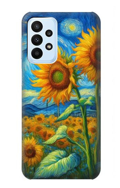 S4019 Sunflower Van Gogh Style Hülle Schutzhülle Taschen für Samsung Galaxy A23
