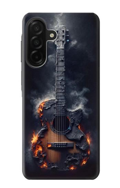 S3972 Burned Acoustic Guitar Graphic Hülle Schutzhülle Taschen für Samsung Galaxy A26