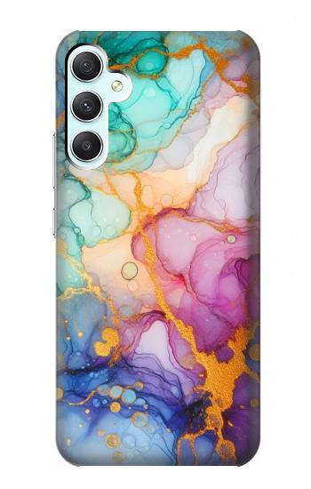 S4001 Multicolored Abstract Lilac Emerald Hülle Schutzhülle Taschen für Samsung Galaxy A34 5G