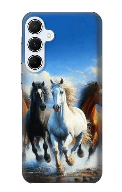 S3996 Horse Running Hülle Schutzhülle Taschen für Samsung Galaxy A55 5G