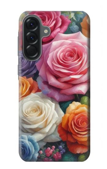 S3975 Colorful Roses Painting Hülle Schutzhülle Taschen für Samsung Galaxy A56