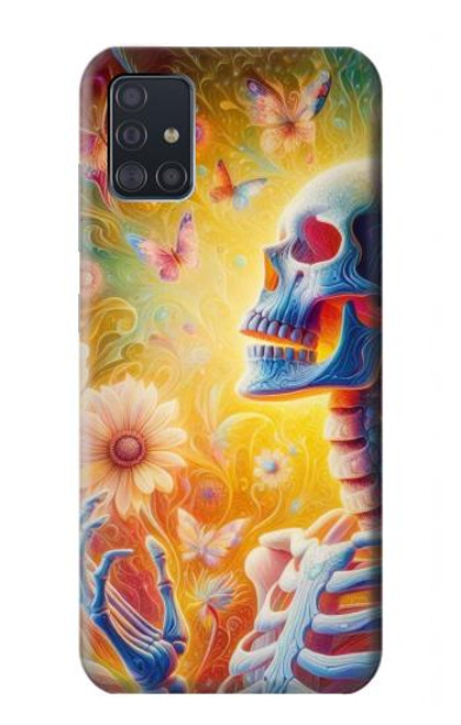 S3976 Colorful Skeleton Hülle Schutzhülle Taschen für Samsung Galaxy A51