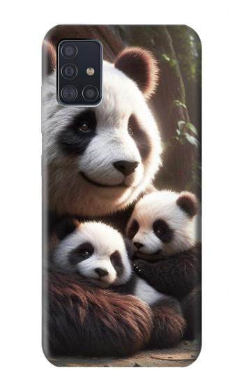 S4008 Panda Family Hülle Schutzhülle Taschen für Samsung Galaxy A51