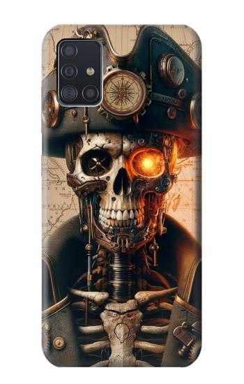 S4018 Steampunk Pirate Skull Hülle Schutzhülle Taschen für Samsung Galaxy A51