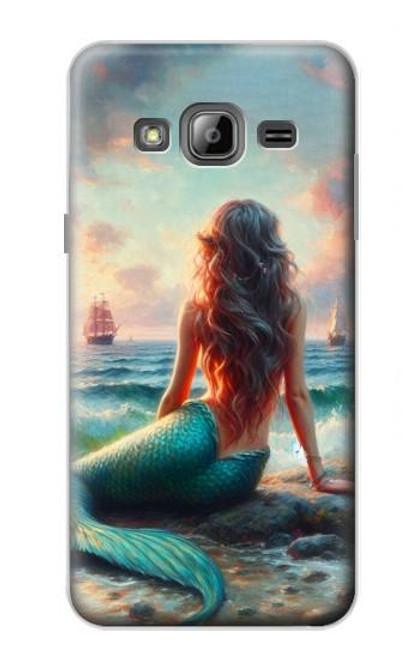 S4006 Oil Painting Mermaid Hülle Schutzhülle Taschen für Samsung Galaxy J3 (2016)