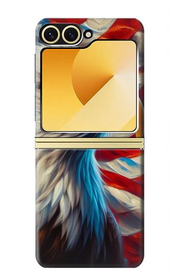 S3967 Bald Eagle American Flag Hülle Schutzhülle Taschen für Samsung Galaxy Z Flip 6, Flip 7 FE