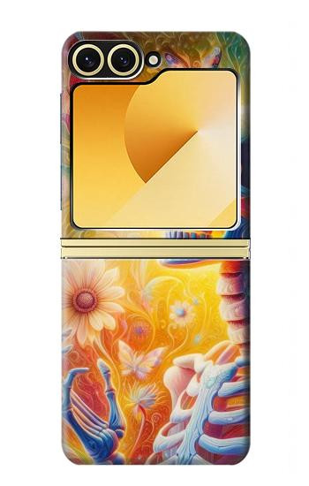 S3976 Colorful Skeleton Hülle Schutzhülle Taschen für Samsung Galaxy Z Flip 6, Flip 7 FE