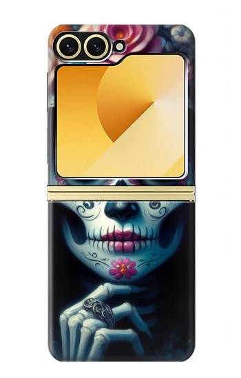 S3990 Girl Skull Steam Punk Gothic Hülle Schutzhülle Taschen für Samsung Galaxy Z Flip 6, Flip 7 FE