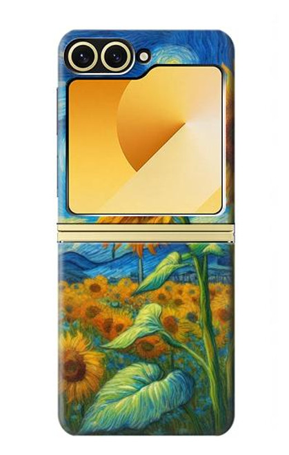 S4019 Sunflower Van Gogh Style Hülle Schutzhülle Taschen für Samsung Galaxy Z Flip 6, Flip 7 FE