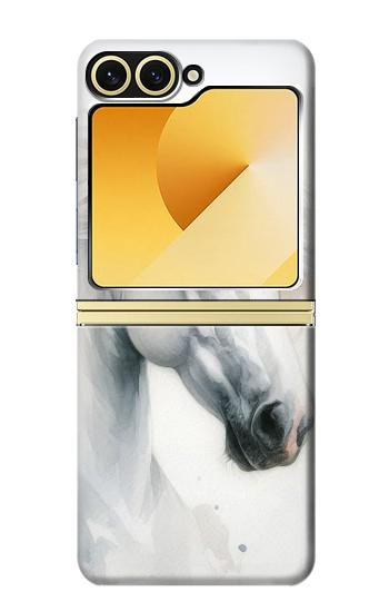 S4025 White Horse Painting Hülle Schutzhülle Taschen für Samsung Galaxy Z Flip 6, Flip 7 FE