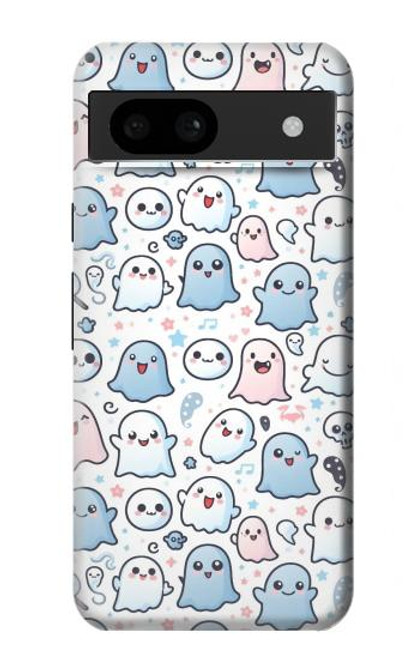 S4013 Seamless Cute Ghost Pattern Hülle Schutzhülle Taschen für Google Pixel 8a