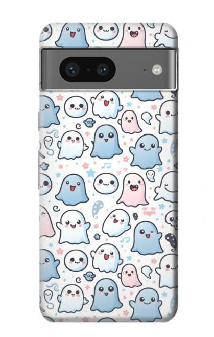 S4013 Seamless Cute Ghost Pattern Hülle Schutzhülle Taschen für Google Pixel 7
