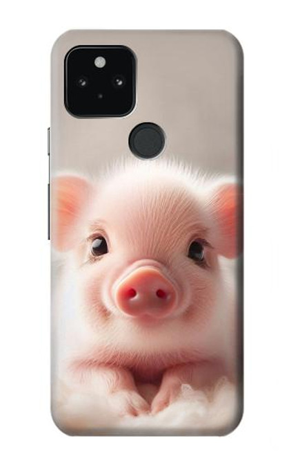 S3979 Cute Baby Pig Hülle Schutzhülle Taschen für Google Pixel 5