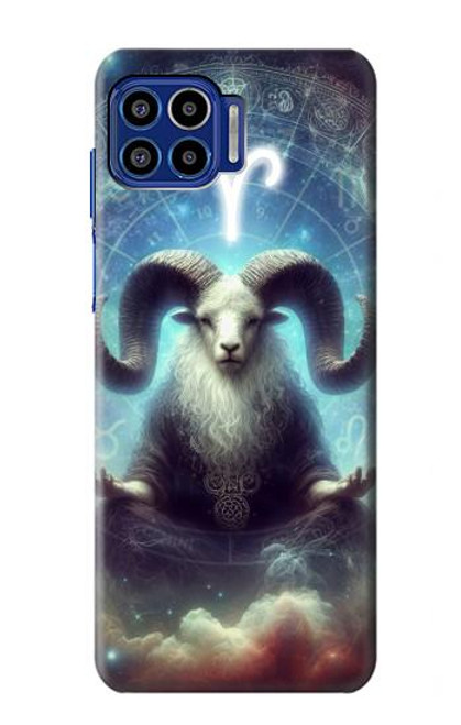 S4002 Mystical Zodiac Aries Hülle Schutzhülle Taschen für Motorola One 5G
