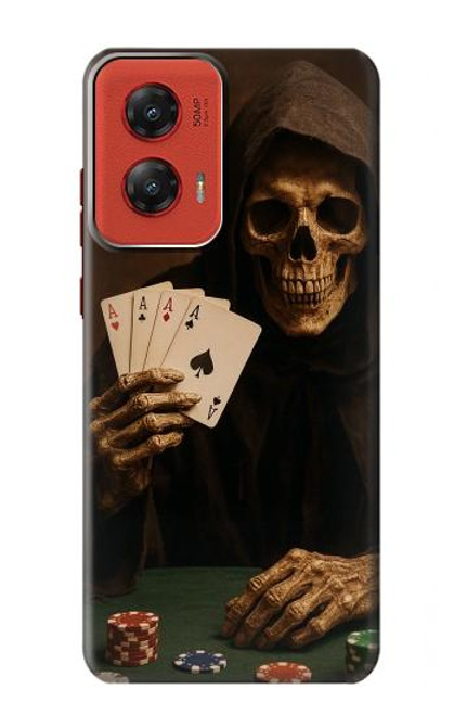 S3994 Grim Reaper Poker Win Hülle Schutzhülle Taschen für Motorola Moto G Stylus 5G (2024)