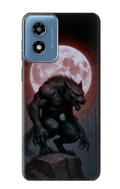 S4024 Werewolf Blood Moon Hülle Schutzhülle Taschen für Motorola Moto G Play 4G (2024)