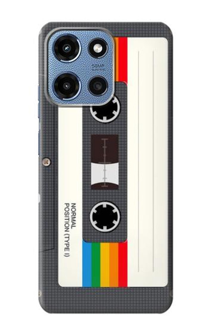 S4023 Vintage Rainbow Compact Cassette Hülle Schutzhülle Taschen für Motorola Moto G 5G (2025)