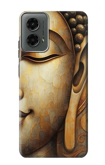 S4022 Vintage Buddha Face Golden Style Hülle Schutzhülle Taschen für Motorola Moto G 5G (2024)