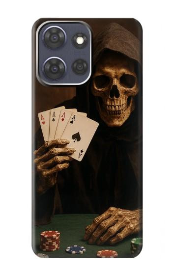 S3994 Grim Reaper Poker Win Hülle Schutzhülle Taschen für Motorola Moto G Power (2025,2026)