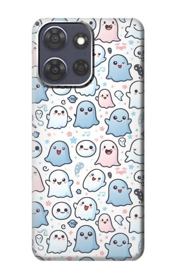 S4013 Seamless Cute Ghost Pattern Hülle Schutzhülle Taschen für Motorola Moto G Power (2025,2026)