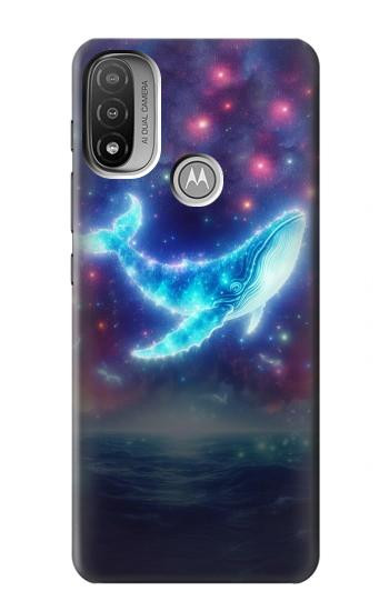 S3982 Dream Whale Colorful Nebula Hülle Schutzhülle Taschen für Motorola Moto E20,E30,E40