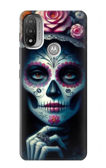 S3990 Girl Skull Steam Punk Gothic Hülle Schutzhülle Taschen für Motorola Moto E20,E30,E40