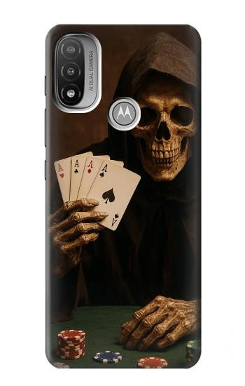 S3994 Grim Reaper Poker Win Hülle Schutzhülle Taschen für Motorola Moto E20,E30,E40