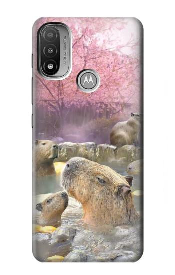 S4030 Capybara Hot Spring Hülle Schutzhülle Taschen für Motorola Moto E20,E30,E40