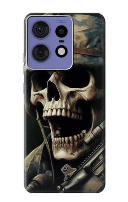 S4017 Skull Soldier Hülle Schutzhülle Taschen für Motorola Edge 50 Pro