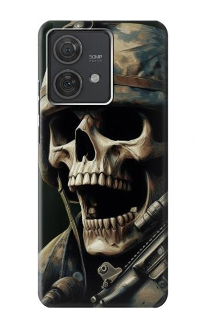 S4017 Skull Soldier Hülle Schutzhülle Taschen für Motorola Edge 40 Neo