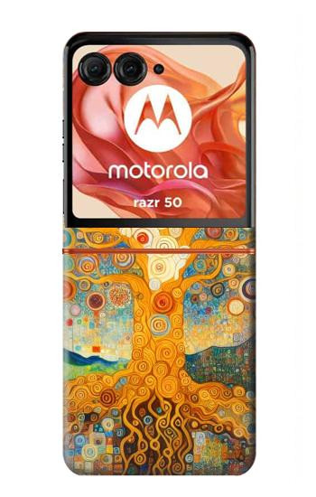 S4007 Tree of Life Painting Hülle Schutzhülle Taschen für Motorola Razr 70,60,50, Razr (2026, 2025, 2024)