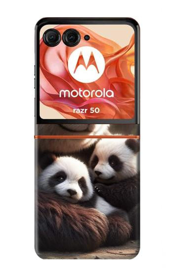 S4008 Panda Family Hülle Schutzhülle Taschen für Motorola Razr 70,60,50, Razr (2026, 2025, 2024)