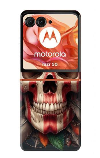 S4015 Skull American Flag Hülle Schutzhülle Taschen für Motorola Razr 70,60,50, Razr (2026, 2025, 2024)