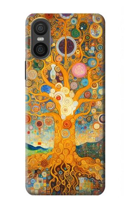 S4007 Tree of Life Painting Hülle Schutzhülle Taschen für Sony Xperia 10 VI