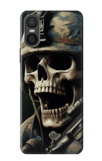 S4017 Skull Soldier Hülle Schutzhülle Taschen für Sony Xperia 10 VI