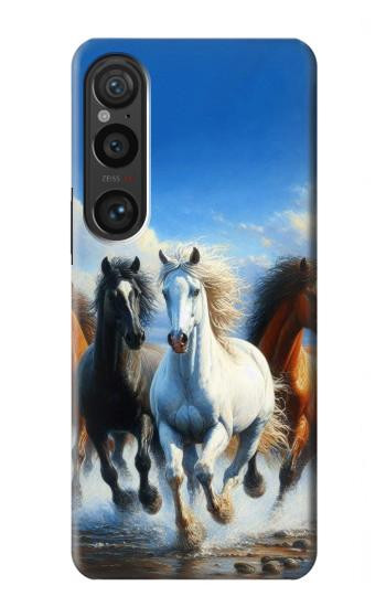S3996 Horse Running Hülle Schutzhülle Taschen für Sony Xperia 1 VI
