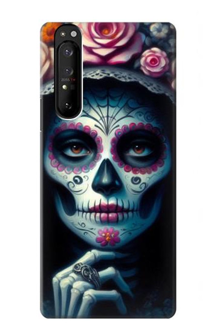 S3990 Girl Skull Steam Punk Gothic Hülle Schutzhülle Taschen für Sony Xperia 1 III