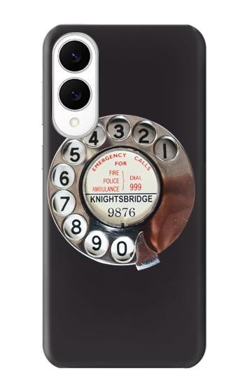 S0059 Retro Rotary Phone Dial On Hülle Schutzhülle Taschen für Samsung Galaxy S25 Edge