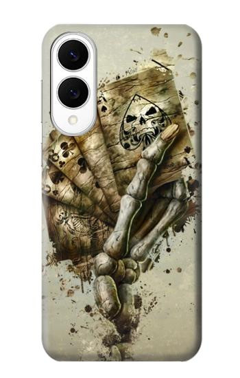 S0550 Skull Card Poker Hülle Schutzhülle Taschen für Samsung Galaxy S25 Edge
