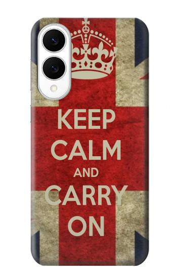 S0674 Keep Calm and Carry On Hülle Schutzhülle Taschen für Samsung Galaxy S25 Edge