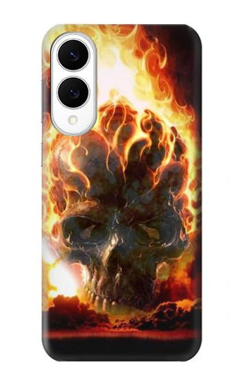S0863 Hell Fire Skull Hülle Schutzhülle Taschen für Samsung Galaxy S25 Edge
