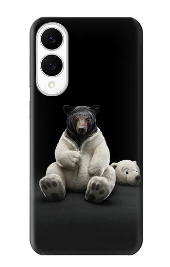 S0878 Black Bear Hülle Schutzhülle Taschen für Samsung Galaxy S25 Edge