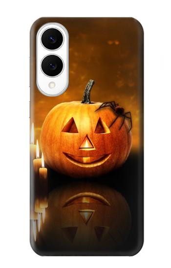 S1083 Pumpkin Spider Candles Halloween Hülle Schutzhülle Taschen für Samsung Galaxy S25 Edge