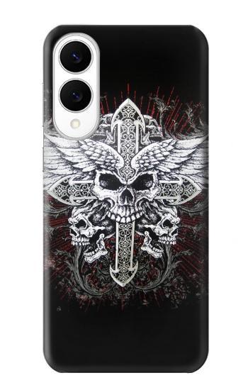 S1434 Skull Wing Tattoo Biker Hülle Schutzhülle Taschen für Samsung Galaxy S25 Edge