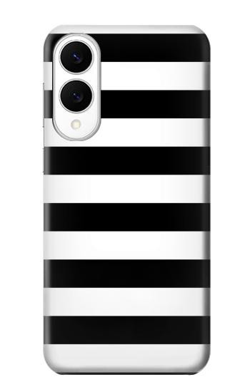 S1596 Black and White Striped Hülle Schutzhülle Taschen für Samsung Galaxy S25 Edge